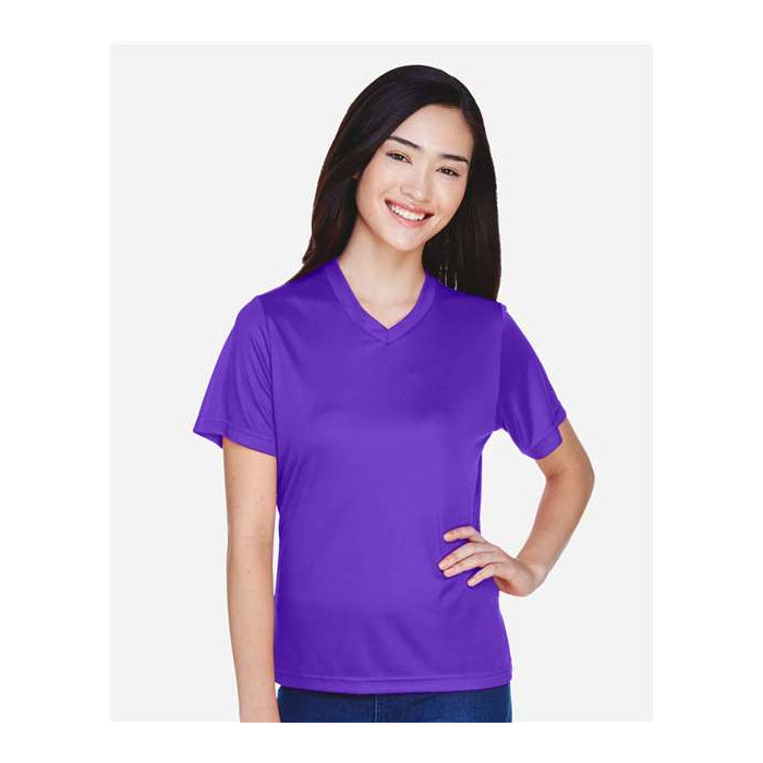 T-shirt Performance Femme Col en V (nsp36) - Évacuation Humidité & Protection UV | 18 Couleurs