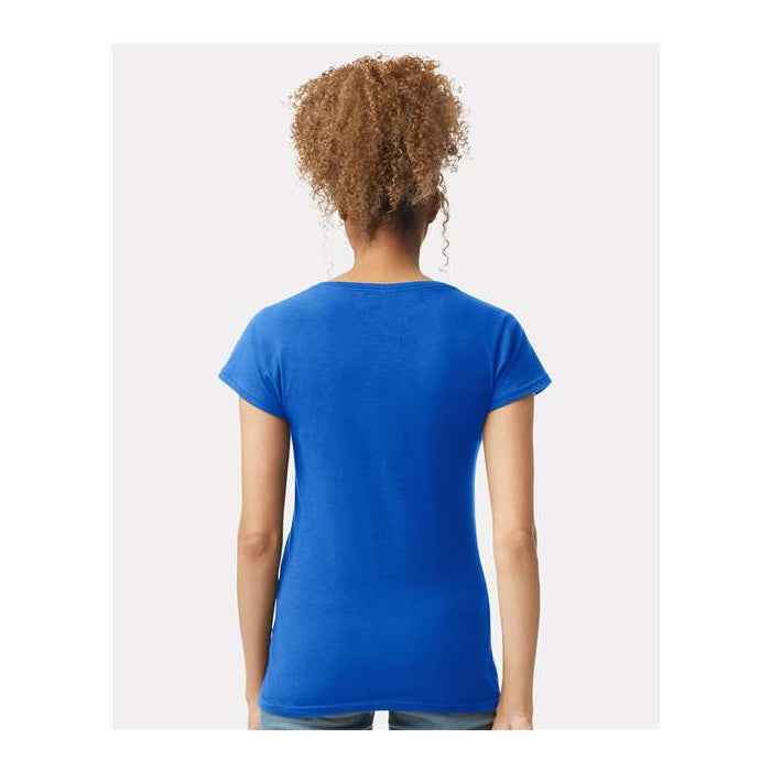 T-shirt Femme Ultra Doux Col en V (nsp04) - Coton 100% Semi-Ajusté | 7 couleurs
