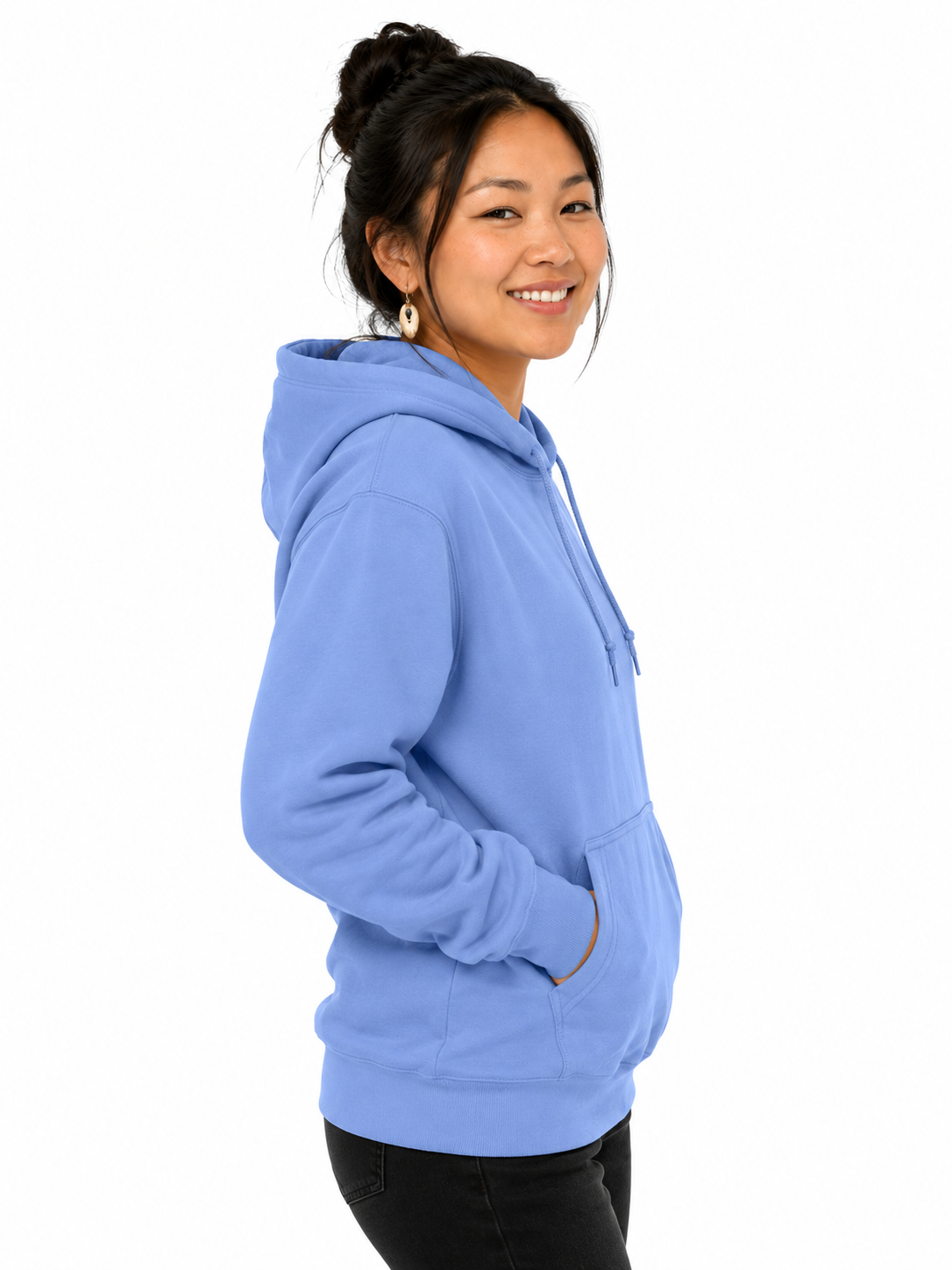 Hoodie 50/50 Coton/Polyester Femme (nsp22) - Capuche Doublée Poche Kangourou | 42 Couleurs