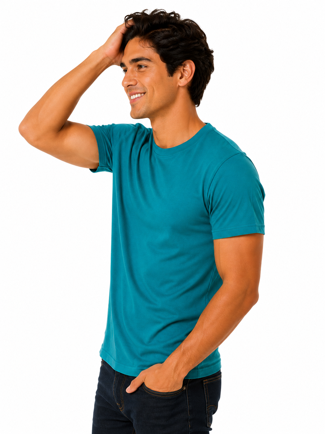 T-shirt Homme Ultra Doux Coton 100% (nsp19)- Coupe Européenne Semi-Ajustée | 65 Couleurs