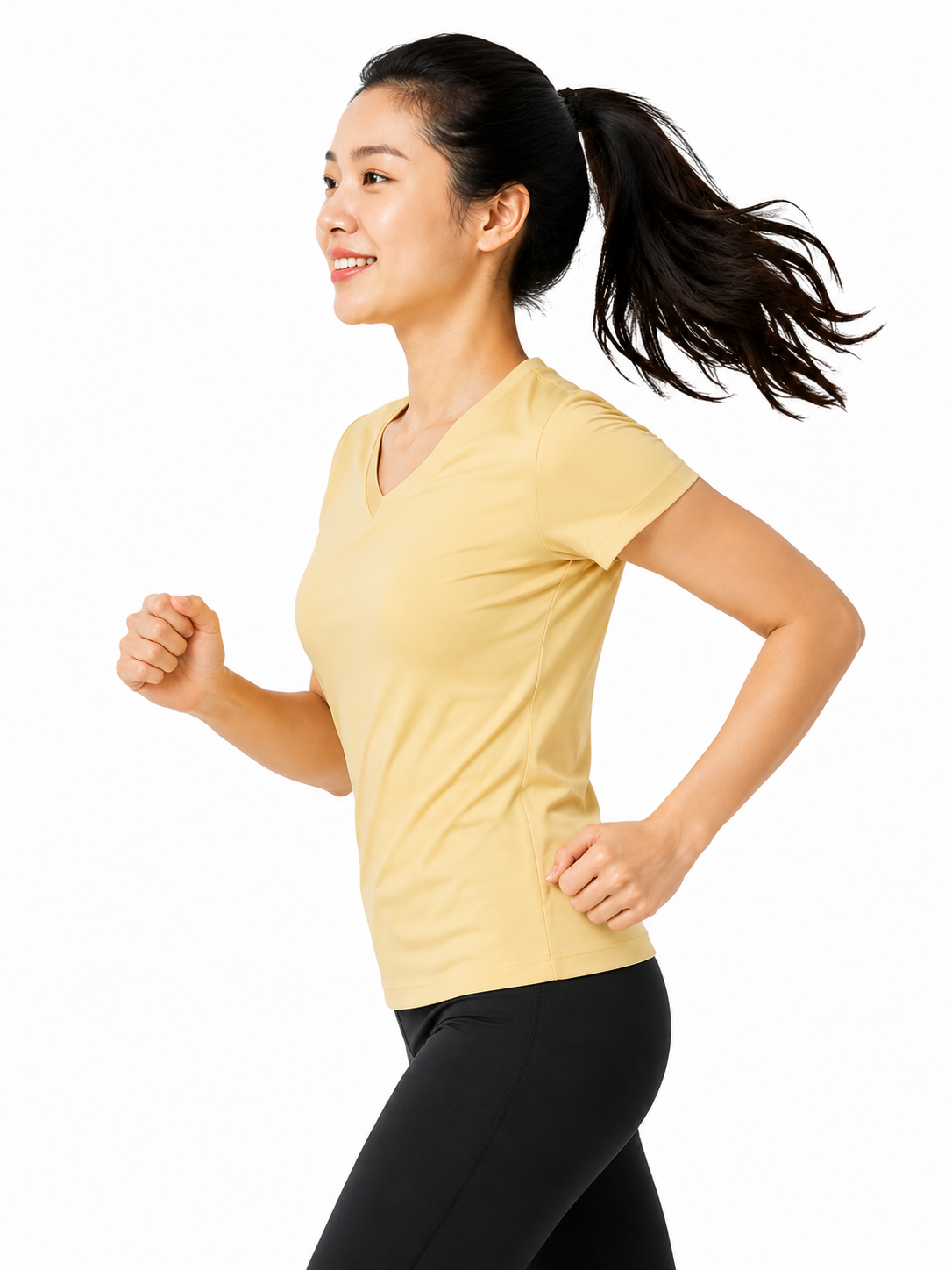T-shirt Performance Femme Col en V (nsp36) - Évacuation Humidité & Protection UV | 18 Couleurs