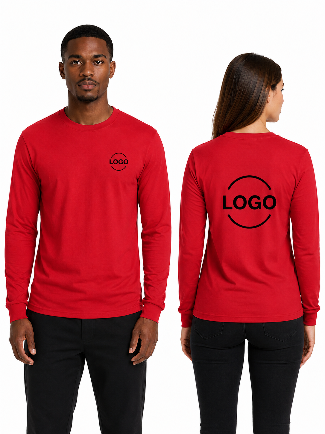 T-shirt Manches Longues Coton 100%. UNISEXE (nsp18-C) Combo