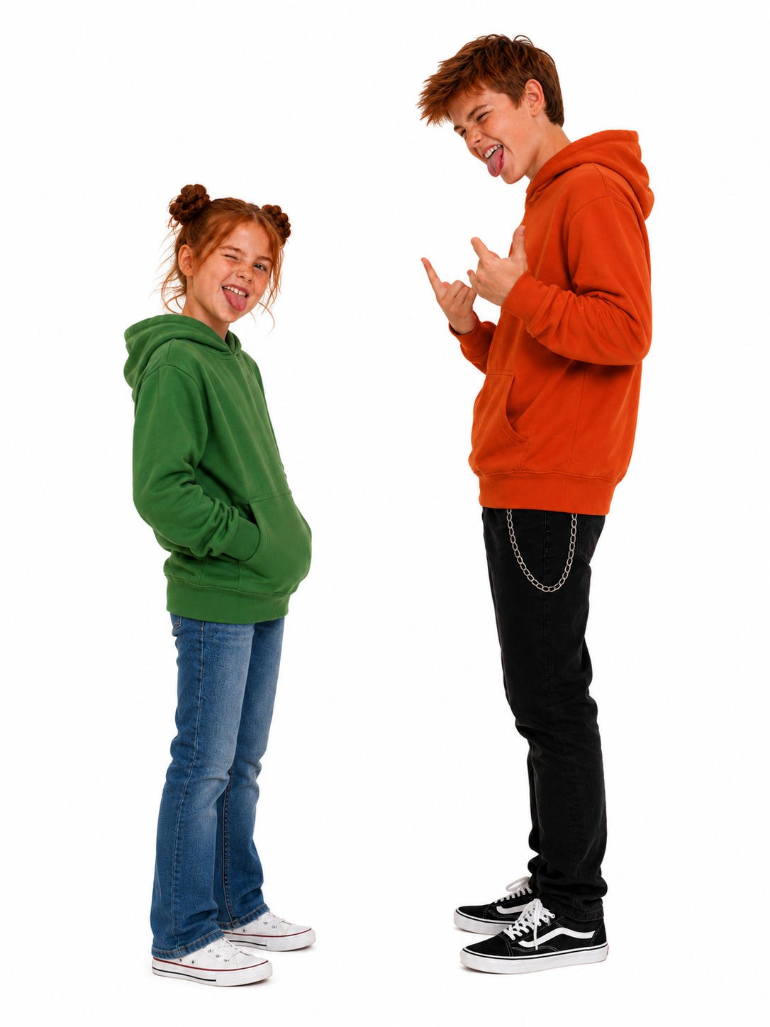 Hoodie Enfant unisexe 50/50 Coton/Polyester (nsp14) - Capuche Poche Kangourou | 18 Couleurs