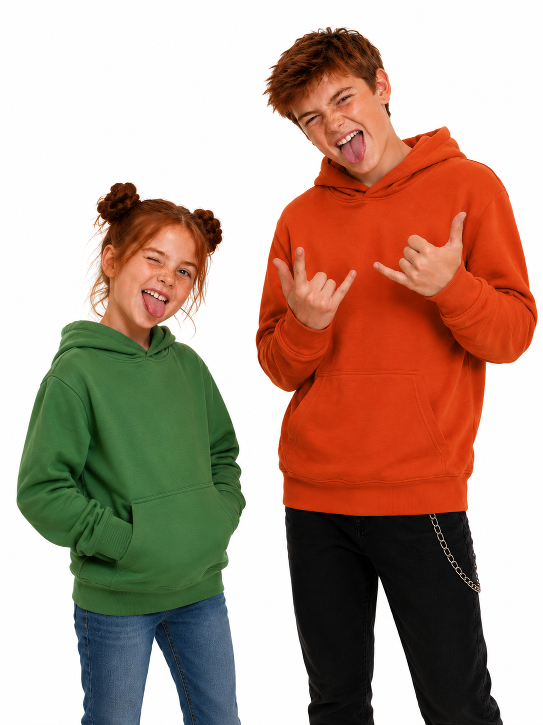 Hoodie Enfant unisexe 50/50 Coton/Polyester (nsp14) - Capuche Poche Kangourou | 18 Couleurs