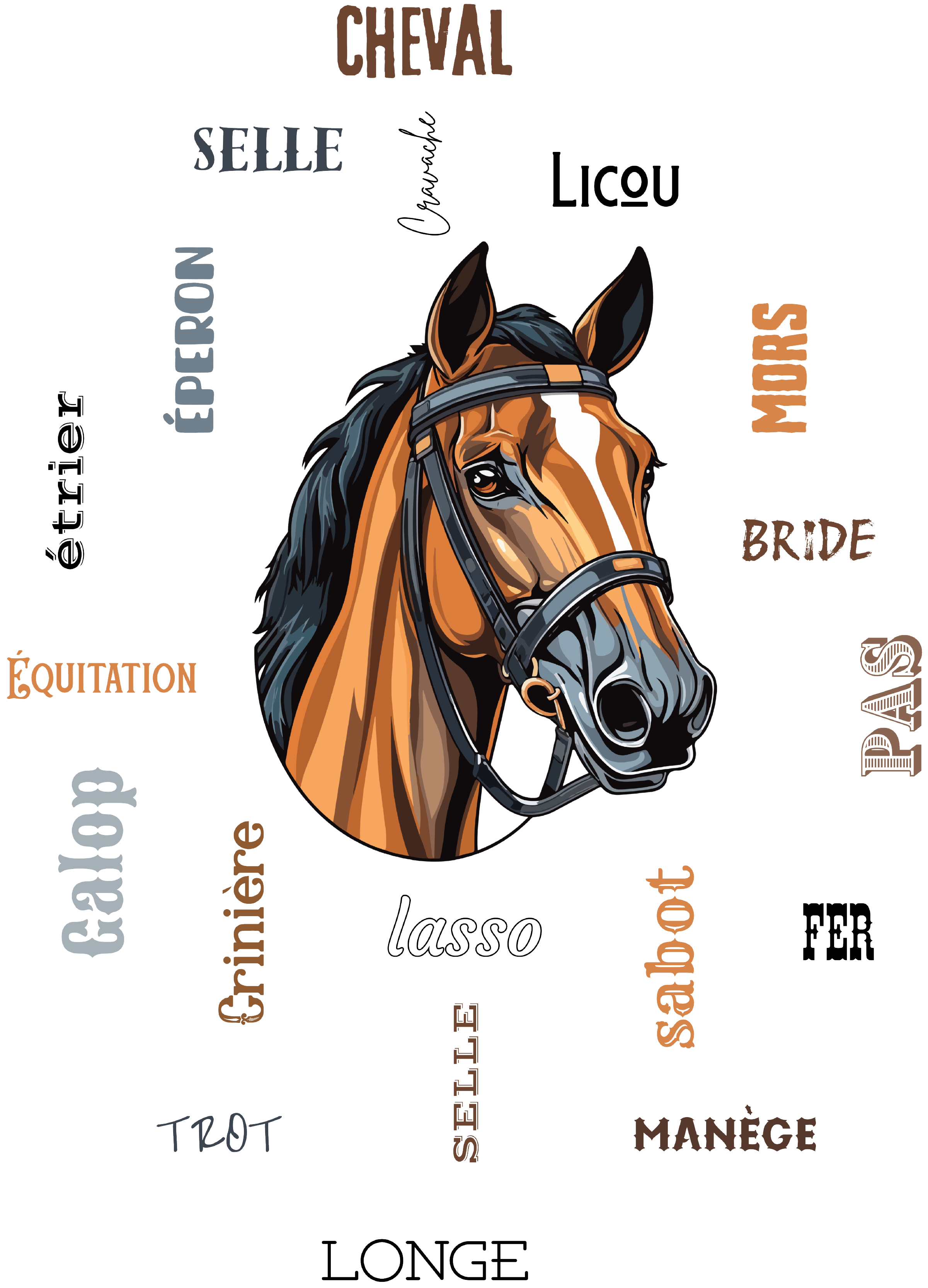 DTF Country - Style Western et Motifs Équestres