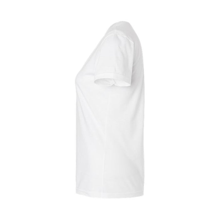 T-shirt femme col en V ultra doux coton blanc