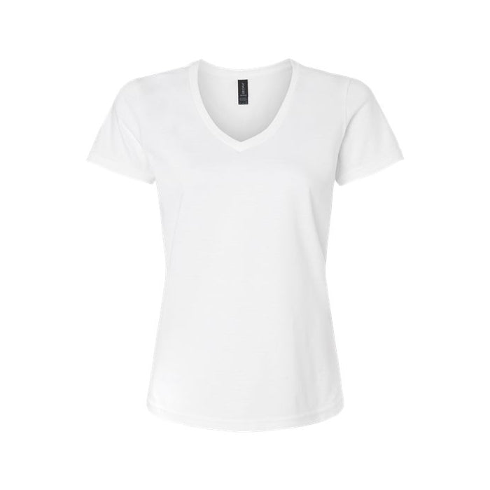 T-shirt femme col en V ultra doux coton blanc