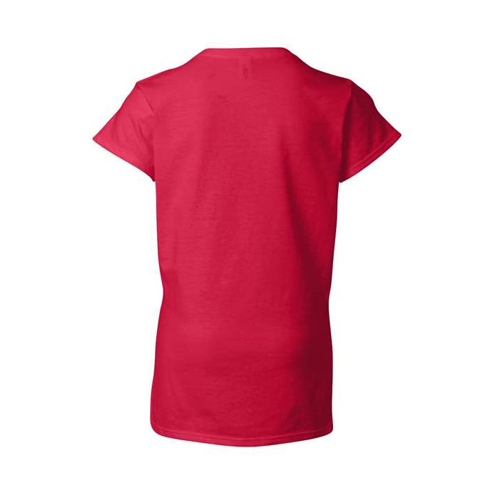 T-shirt femme col en V ultra doux coton rouge cerise