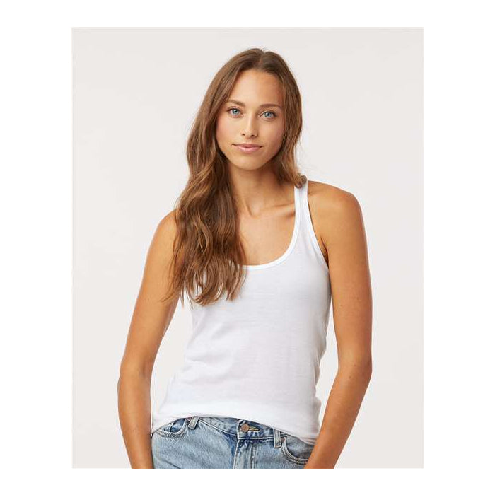 Camisole femme dos nageur (nsp08) - mélange de coton et polyester mince | 7 couleurs