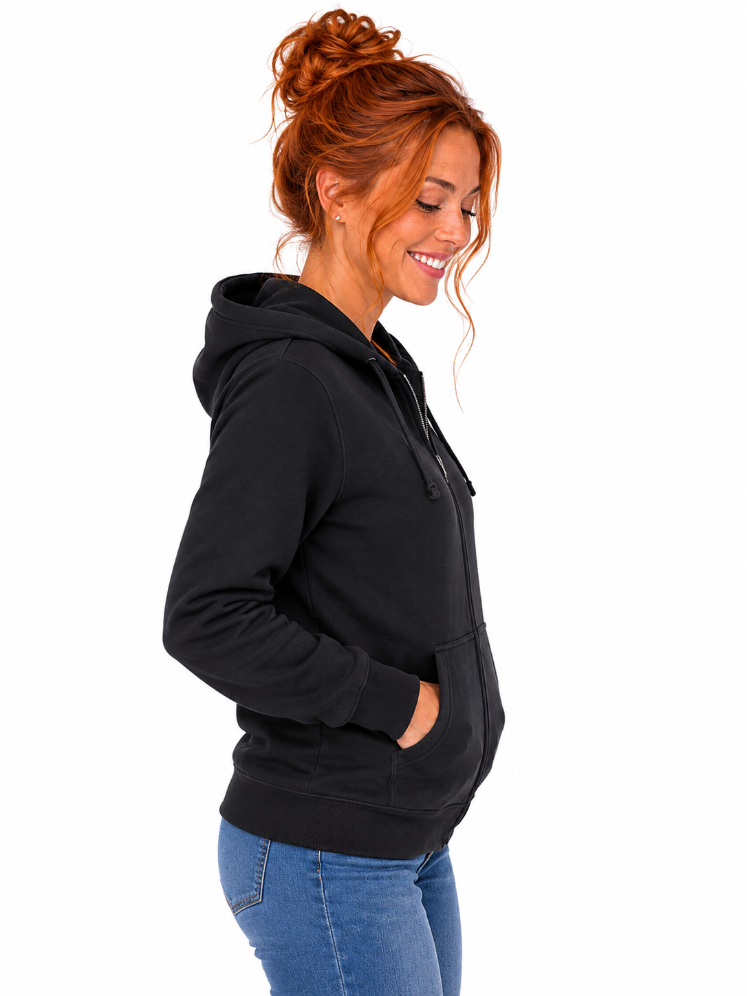 Hoodie Full Zip Premium Femme (nsp24) - 50% Coton Peigné et Polyester | 9 couleurs