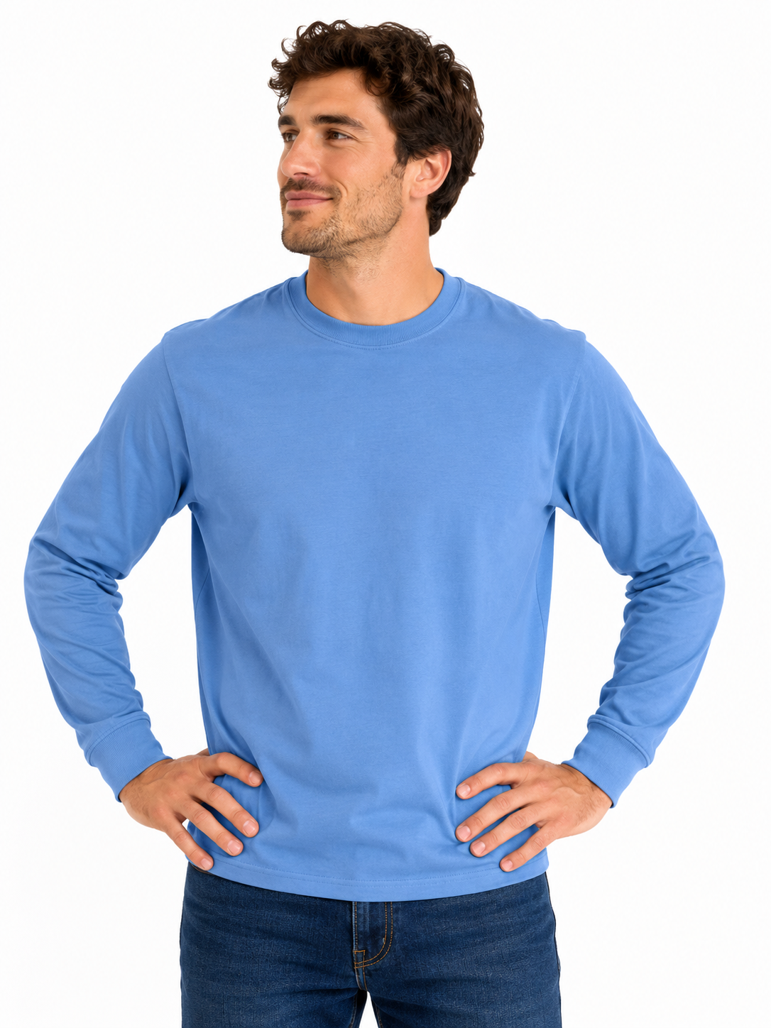 T-shirt Manches Longues Coton 100% (nsp18) - Tissu Lourd 8,8 oz | 19 Couleurs