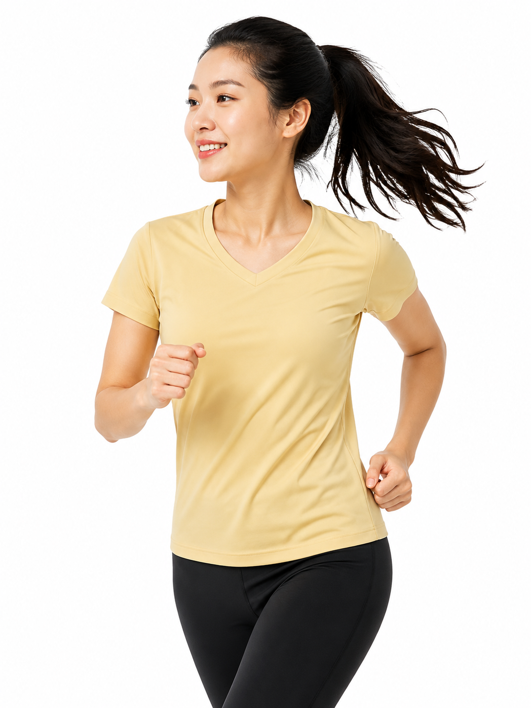 T-shirt Performance Femme Col en V (nsp36) - Évacuation Humidité & Protection UV | 18 Couleurs