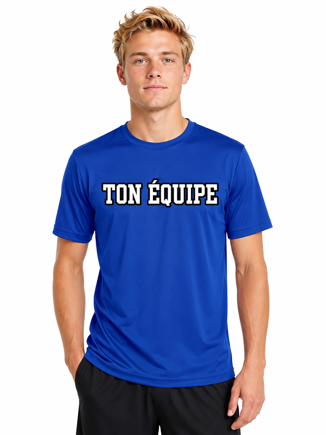 T-shirt Performance Homme Polyester (nsp34-S) - Évacuation Humidité & Protection UV 40 | 18 Couleurs
