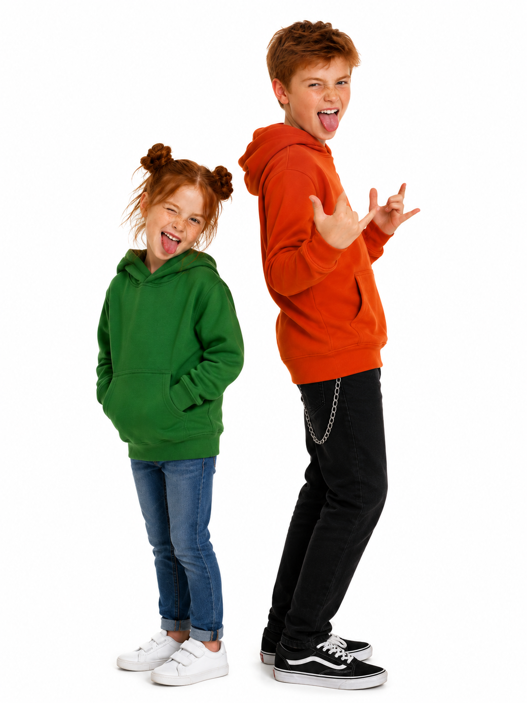 Hoodie Enfant unisexe 50/50 Coton/Polyester (nsp14) - Capuche Poche Kangourou | 18 Couleurs