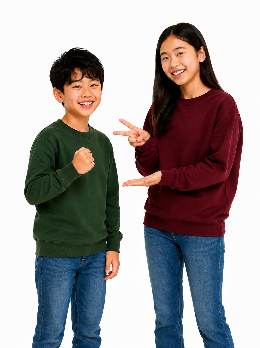 Crewneck Enfant unisexe 50/50 Coton/Polyester (nsp11) | 10 Couleurs