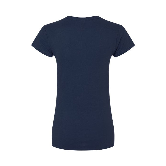  T-shirt femme ultra doux coton bleu marin