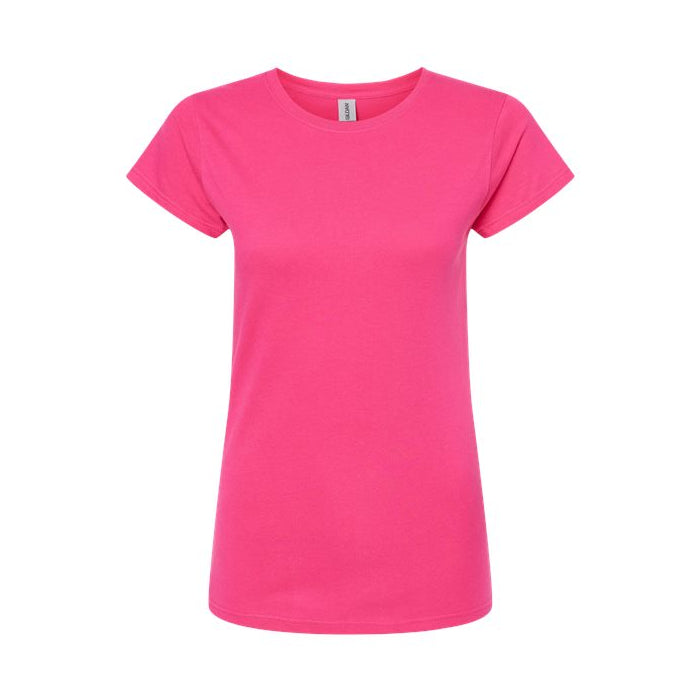 T-shirt femme ultra doux coton rose héliconia